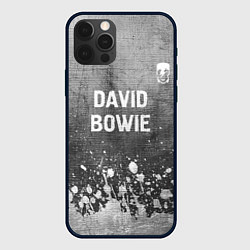 Чехол для iPhone 12 Pro David Bowie - grey gradient посередине, цвет: 3D-черный