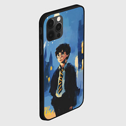 Чехол для iPhone 12 Pro Гарри Поттер рисунок акварелью, цвет: 3D-черный — фото 2