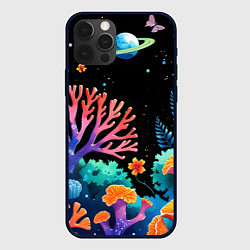 Чехол для iPhone 12 Pro Космический подводный мир, цвет: 3D-черный