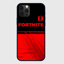Чехол для iPhone 12 Pro Fortnite - red gradient посередине, цвет: 3D-черный