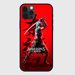 Чехол для iPhone 12 Pro Assassins Creed Shadows - Shinobi Naoe, цвет: 3D-черный