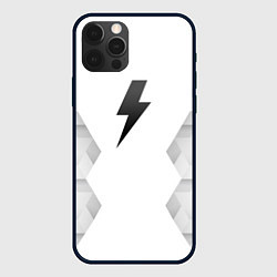 Чехол для iPhone 12 Pro AC DC white poly, цвет: 3D-черный