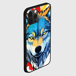 Чехол для iPhone 12 Pro Волк яркий арт, цвет: 3D-черный — фото 2