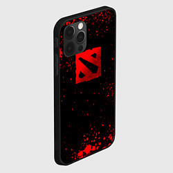 Чехол для iPhone 12 Pro Красные брызги - Dota 2, цвет: 3D-черный — фото 2