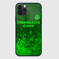 Чехол для iPhone 12 Pro Tomodachi Game - green gradient посередине, цвет: 3D-черный