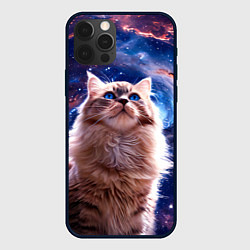 Чехол для iPhone 12 Pro Невская маскарадная кошка в космосе, цвет: 3D-черный
