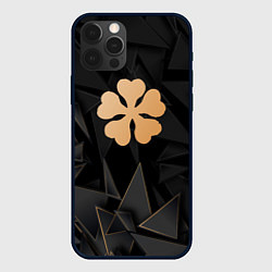 Чехол для iPhone 12 Pro Black Clover golden poly, цвет: 3D-черный