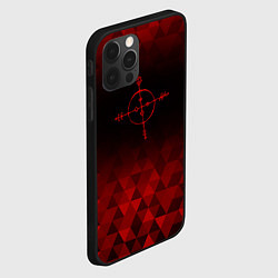 Чехол для iPhone 12 Pro Megadeth red poly, цвет: 3D-черный — фото 2