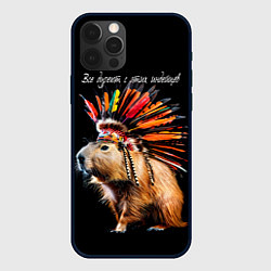Чехол для iPhone 12 Pro Все дуреют с этих индейцев, цвет: 3D-черный