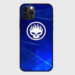 Чехол для iPhone 12 Pro The Offspring blue poly, цвет: 3D-черный