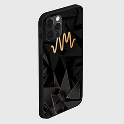 Чехол для iPhone 12 Pro Arctic Monkeys golden poly, цвет: 3D-черный — фото 2