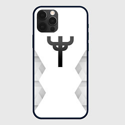 Чехол для iPhone 12 Pro Judas Priest white poly, цвет: 3D-черный