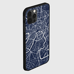 Чехол для iPhone 12 Pro Карта Москвы - столица России, цвет: 3D-черный — фото 2