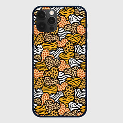 Чехол для iPhone 12 Pro Африканские сердца, цвет: 3D-черный
