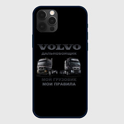 Чехол для iPhone 12 Pro Volvo водитель грузовика, цвет: 3D-черный
