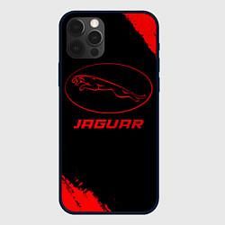 Чехол для iPhone 12 Pro Jaguar - red gradient, цвет: 3D-черный