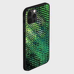 Чехол для iPhone 12 Pro Чёрно-зелёный абстракция, цвет: 3D-черный — фото 2
