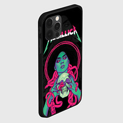 Чехол для iPhone 12 Pro Metallica - witch with the skull, цвет: 3D-черный — фото 2