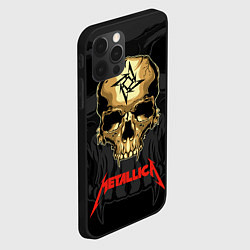 Чехол для iPhone 12 Pro Metallica - skull with fangs, цвет: 3D-черный — фото 2