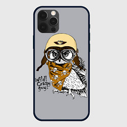 Чехол для iPhone 12 Pro Owl - wild crazy guy, цвет: 3D-черный