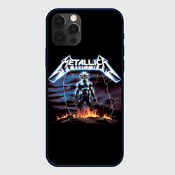 Чехол для iPhone 12 Pro Metallica - neon fantasy, цвет: 3D-черный