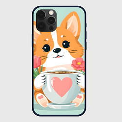 Чехол для iPhone 12 Pro Корги с поздравлениями - 8 марта, цвет: 3D-черный