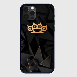 Чехол для iPhone 12 Pro Five Finger Death Punch golden poly, цвет: 3D-черный