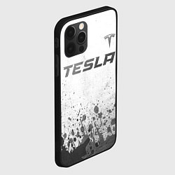 Чехол для iPhone 12 Pro Tesla - white gradient посередине, цвет: 3D-черный — фото 2