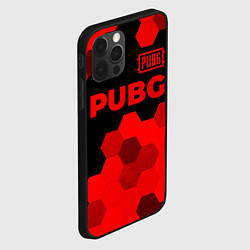 Чехол для iPhone 12 Pro PUBG - red gradient посередине, цвет: 3D-черный — фото 2