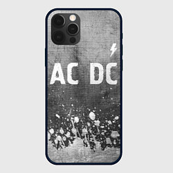 Чехол для iPhone 12 Pro AC DC - grey gradient посередине, цвет: 3D-черный