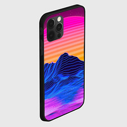 Чехол для iPhone 12 Pro Неоновый закат, цвет: 3D-черный — фото 2