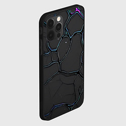 Чехол для iPhone 12 Pro Плита хай-тек текстура, цвет: 3D-черный — фото 2