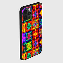 Чехол для iPhone 12 Pro Неоновое стекло абстракция, цвет: 3D-черный — фото 2