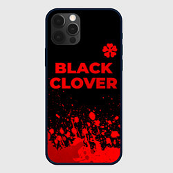 Чехол для iPhone 12 Pro Black Clover - red gradient посередине, цвет: 3D-черный