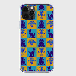 Чехол для iPhone 12 Pro Символы Египта, цвет: 3D-светло-сиреневый