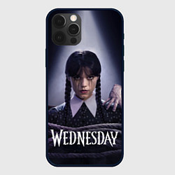 Чехол для iPhone 12 Pro Связаная Уэнсдэй с вещью Wednesday, цвет: 3D-черный