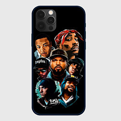 Чехол для iPhone 12 Pro Rap singers, цвет: 3D-черный