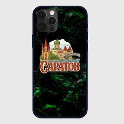 Чехол для iPhone 12 Pro Город Саратов Россия, цвет: 3D-черный