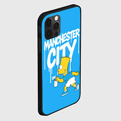 Чехол для iPhone 12 Pro Граффити Манчестер Сити и Барт Симпсон, цвет: 3D-черный — фото 2