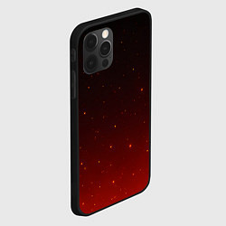 Чехол для iPhone 12 Pro Черно-красный градиент со свечением, цвет: 3D-черный — фото 2