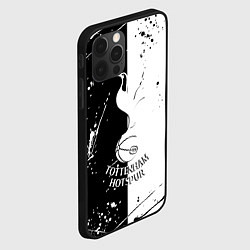 Чехол для iPhone 12 Pro Тоттенхэм черно белые брызги, цвет: 3D-черный — фото 2