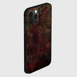 Чехол для iPhone 12 Pro Абстракция - wall in red rust, цвет: 3D-черный — фото 2