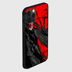 Чехол для iPhone 12 Pro Фк Милан - черный и красный, цвет: 3D-черный — фото 2