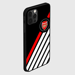 Чехол для iPhone 12 Pro Арсенал геометрия полосы, цвет: 3D-черный — фото 2