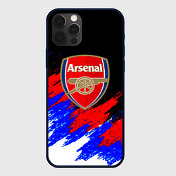 Чехол для iPhone 12 Pro Арсенал краски триколор, цвет: 3D-черный