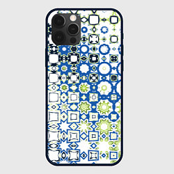 Чехол iPhone 12 Pro Сине-зеленая абстракция