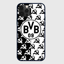 Чехол для iPhone 12 Pro Borussia паттерн ссср, цвет: 3D-черный