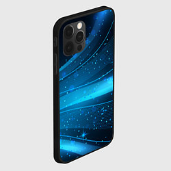 Чехол для iPhone 12 Pro Абстракция волнистых линий, цвет: 3D-черный — фото 2