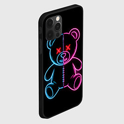 Чехол для iPhone 12 Pro Неоновый мишка, цвет: 3D-черный — фото 2