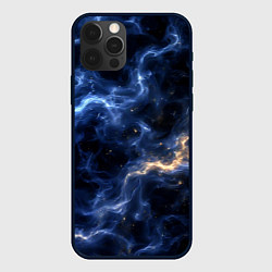 Чехол для iPhone 12 Pro Космическая дымка со свечением чёрно-синий, цвет: 3D-черный